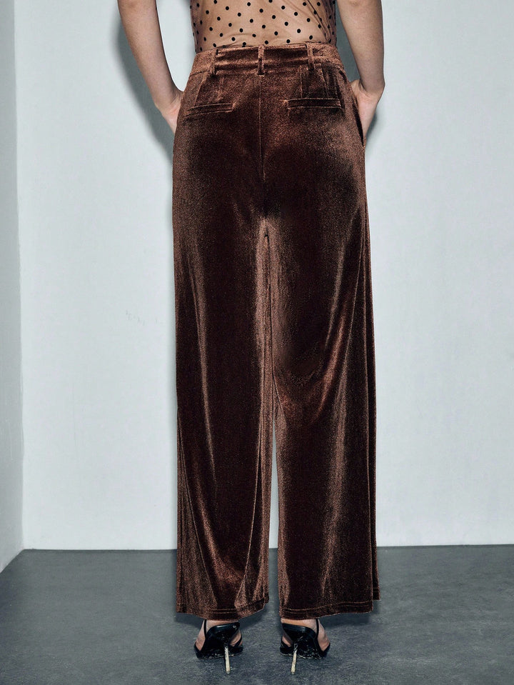 Pantaloni SHEIN, maro