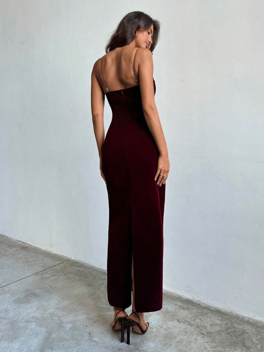 Rochie maxi SHEIN, vișiniu