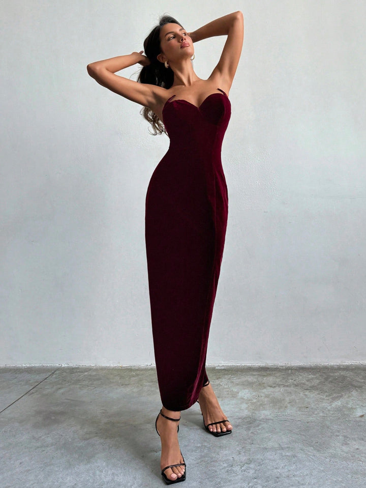 Rochie maxi SHEIN, vișiniu