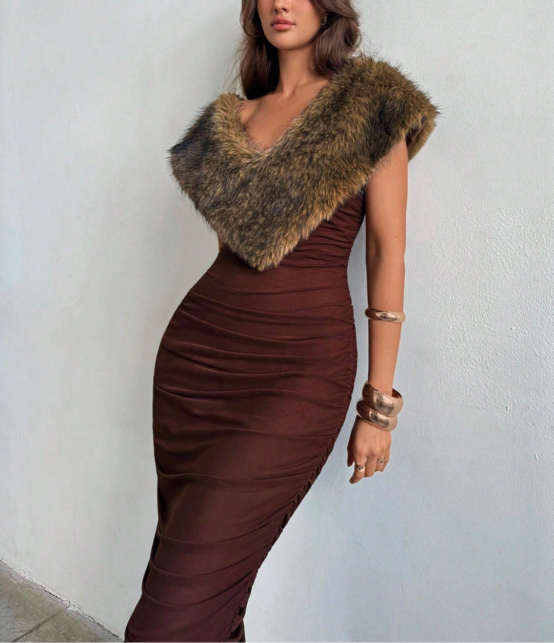 Rochie maxi Shein, maro