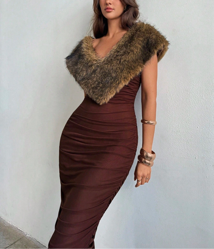 Rochie maxi Shein, maro