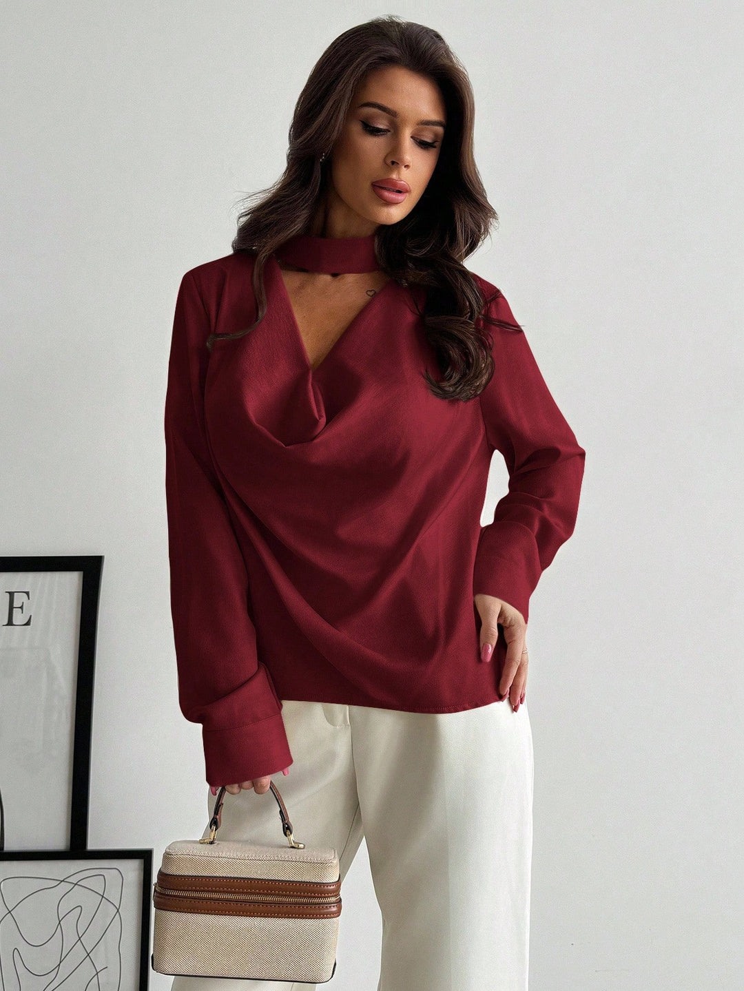 Bluza SHEIN, vișiniu