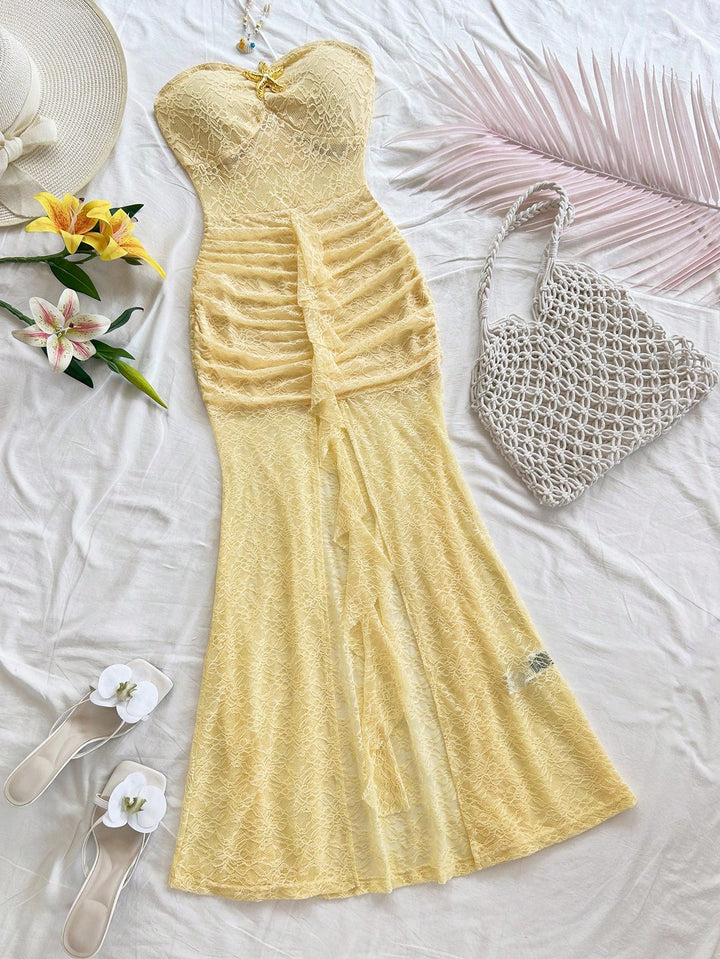 Rochie maxi SHEIN, galben