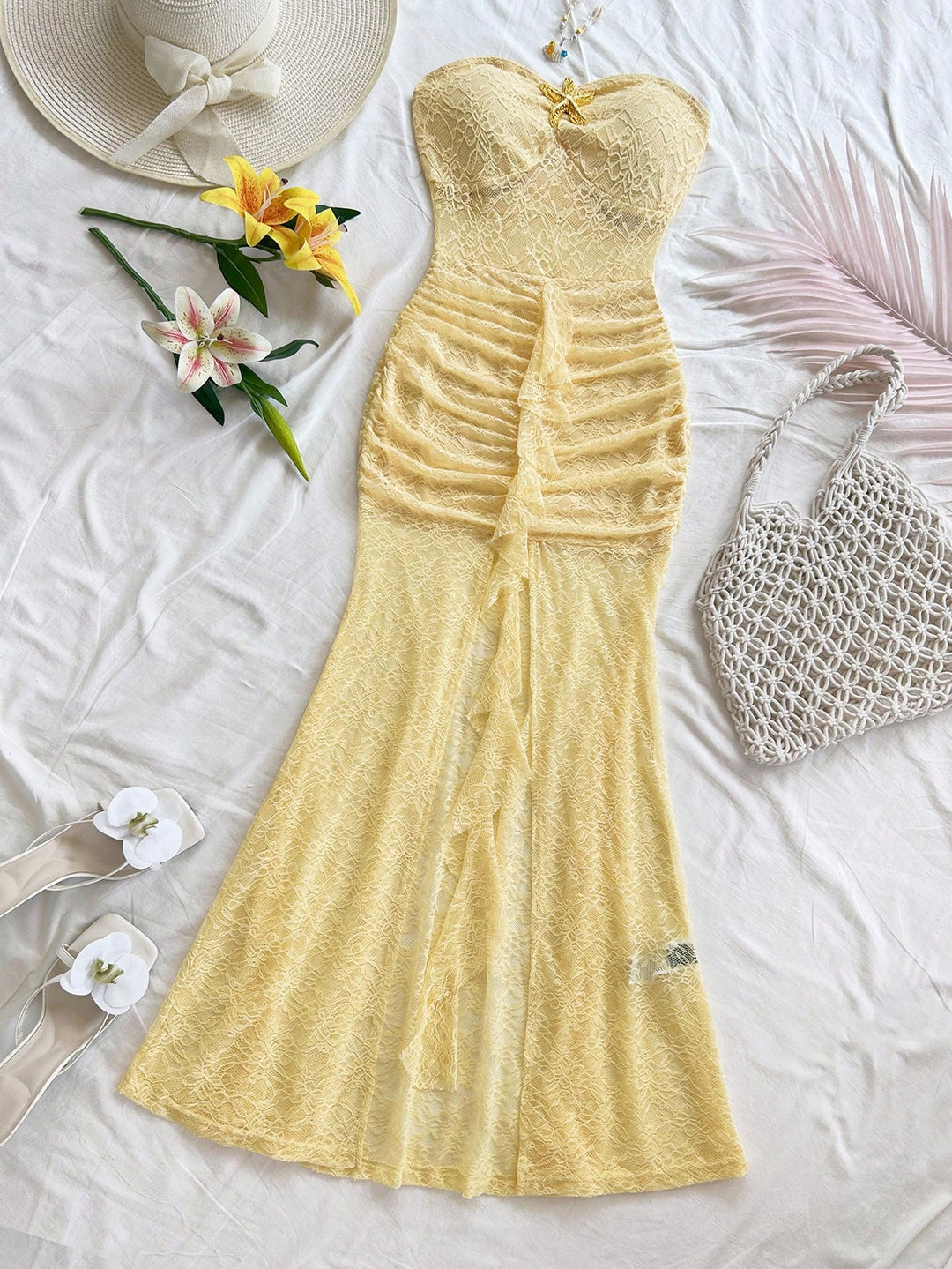 Rochie maxi SHEIN, galben