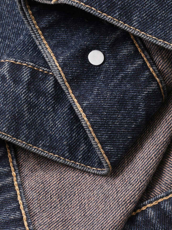Jachetă denim casual SHEIN, gri