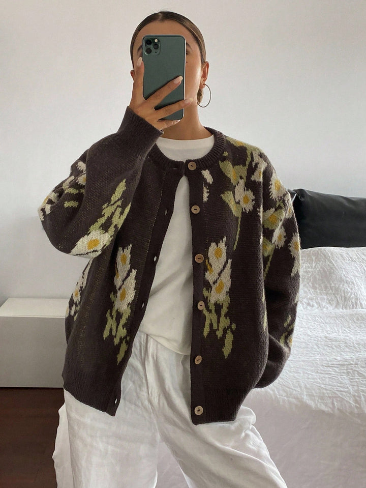 Cardigan SHEIN, maro