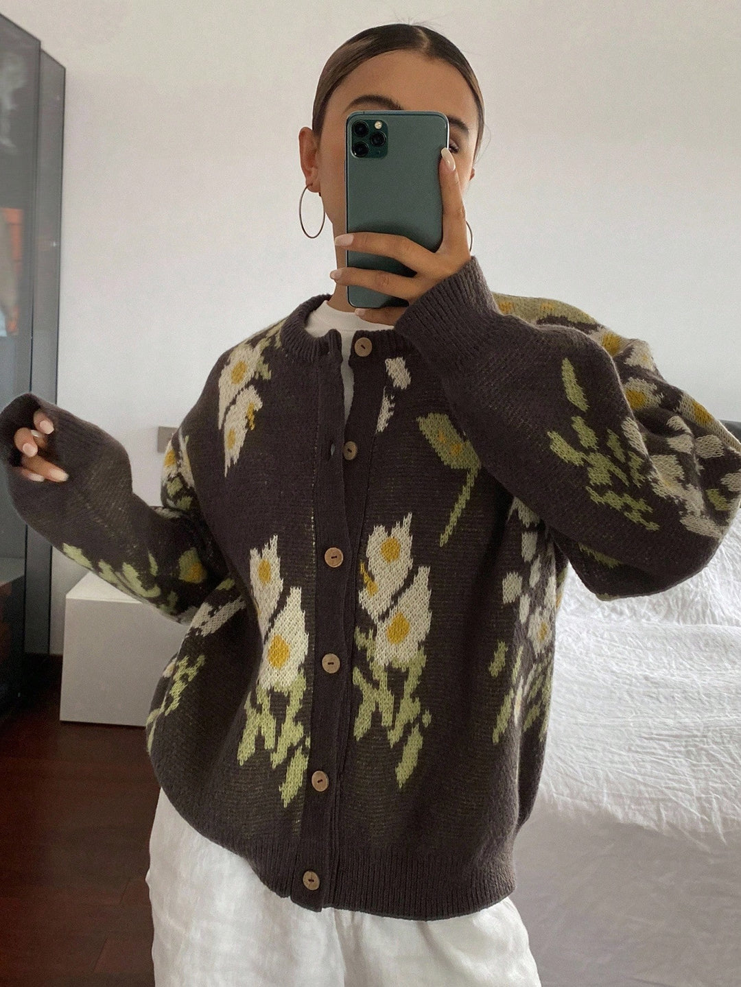 Cardigan SHEIN, maro
