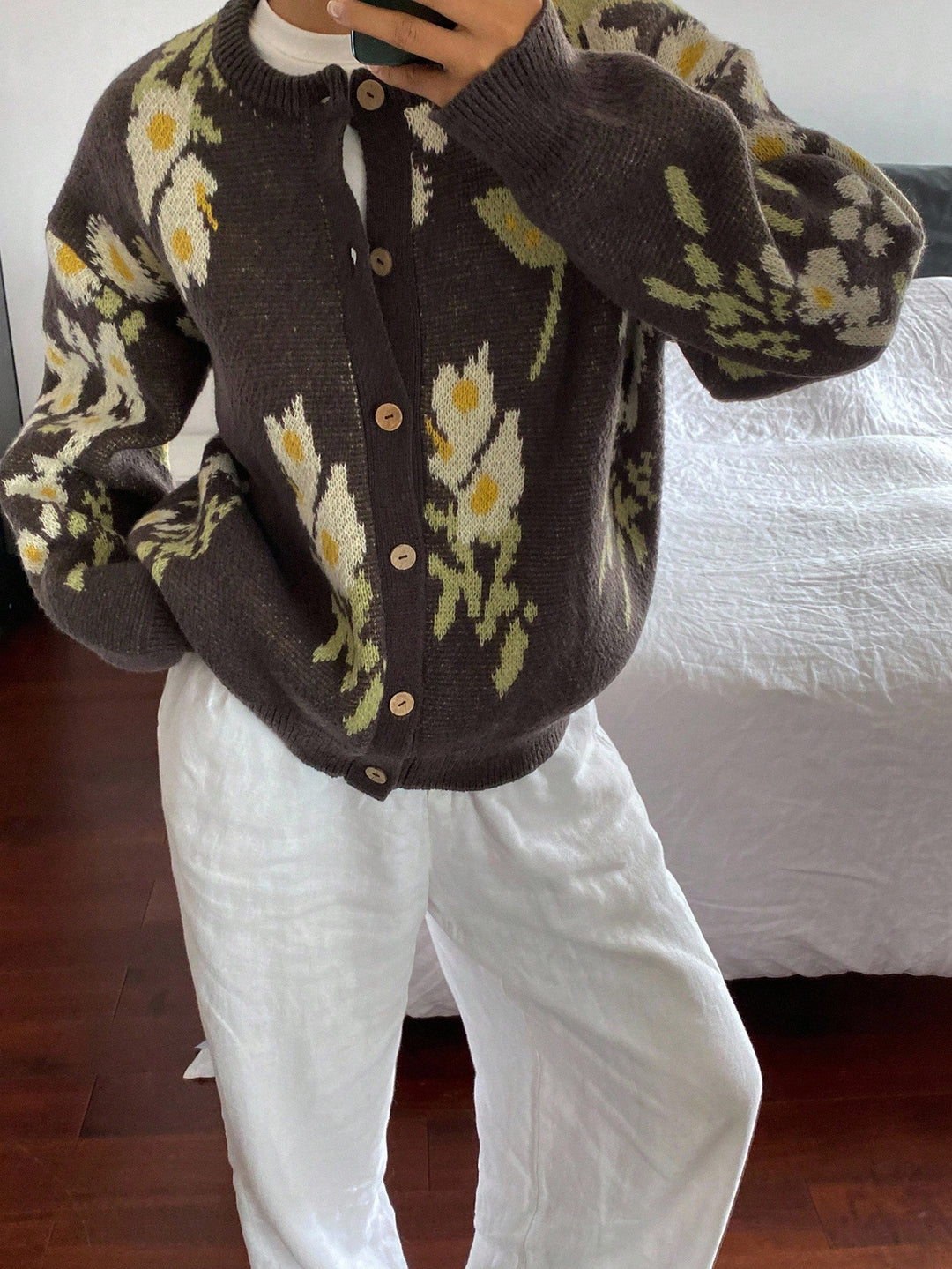 Cardigan SHEIN, maro
