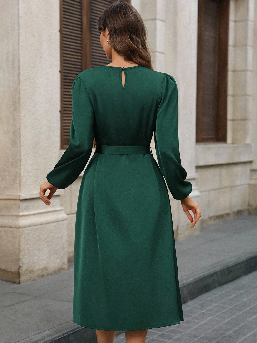 Rochie midi Shein, verde