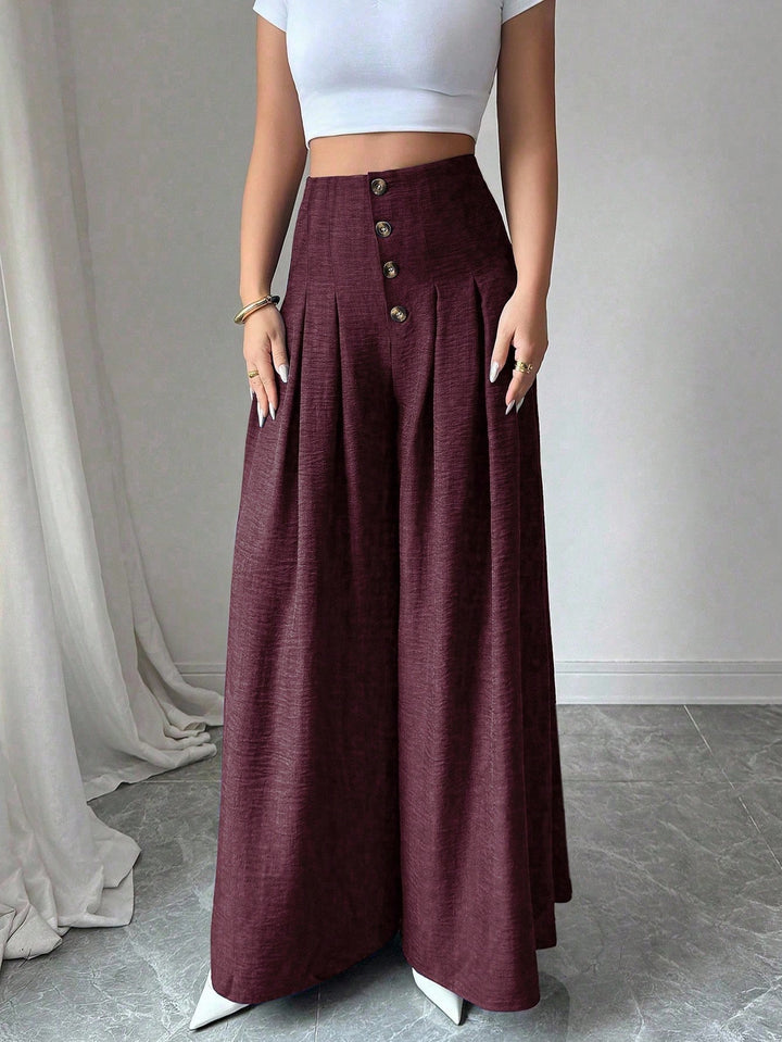 Pantaloni SHEIN, vișiniu