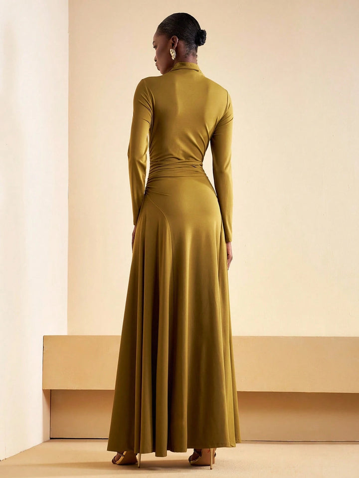 Rochie maxi SHEIN, kaki