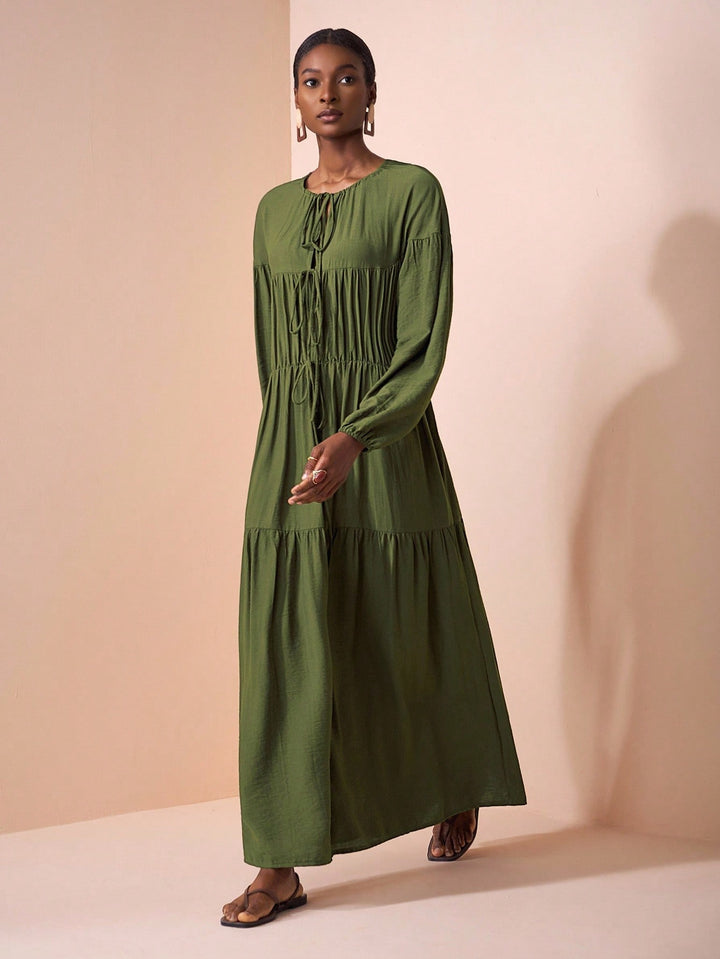 Rochie maxi Shein, Kaki