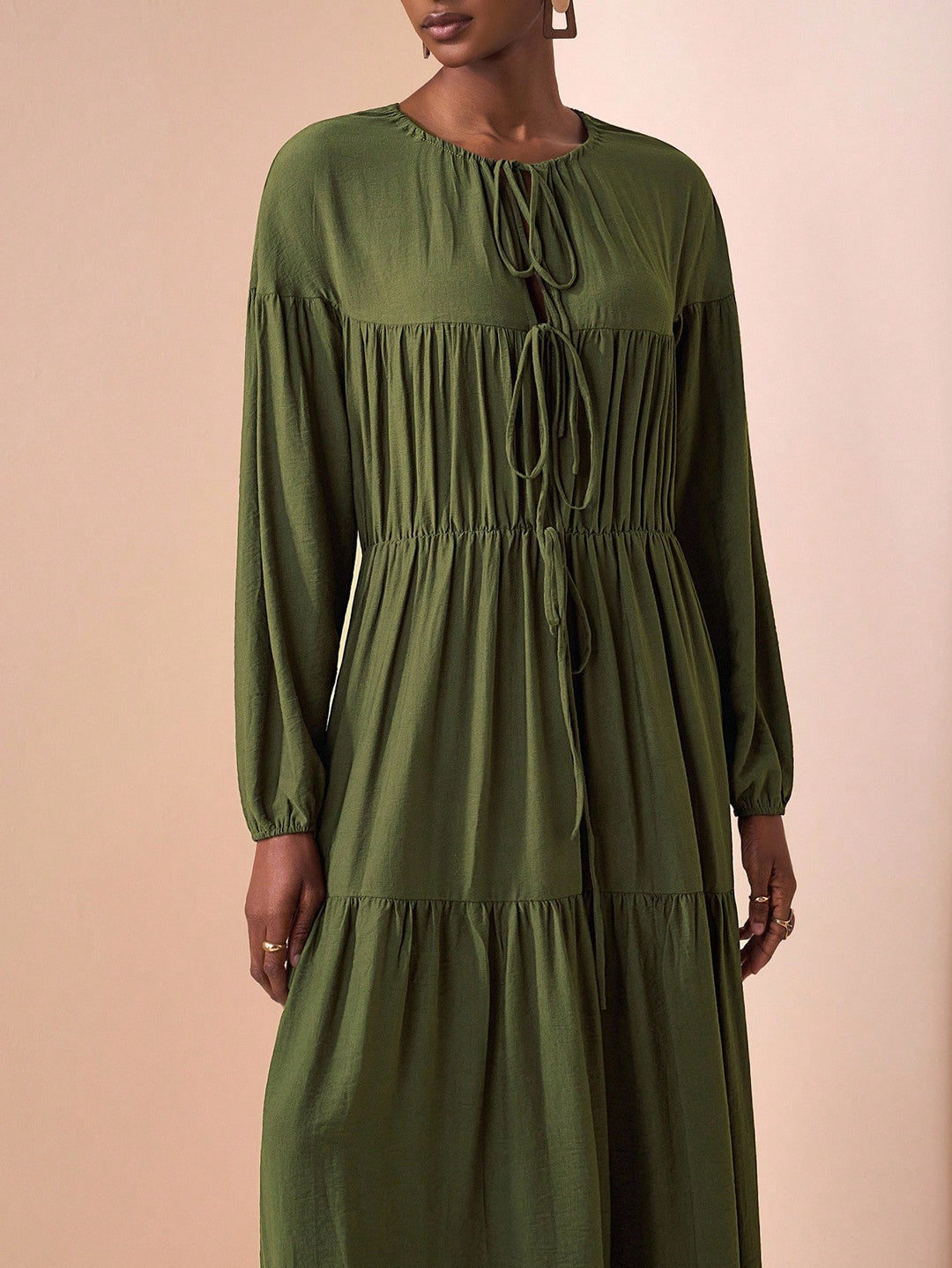 Rochie maxi Shein, Kaki