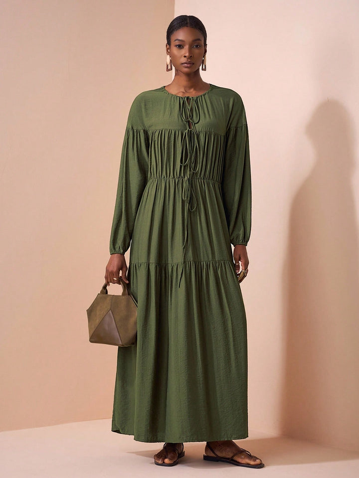 Rochie maxi Shein, Kaki