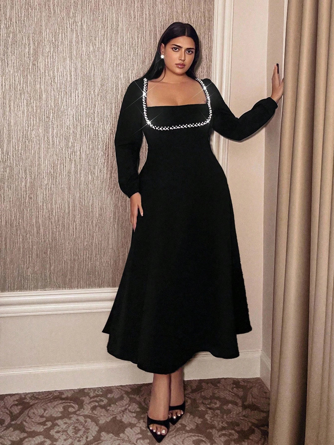 Rochie maxi SHEIN, negru