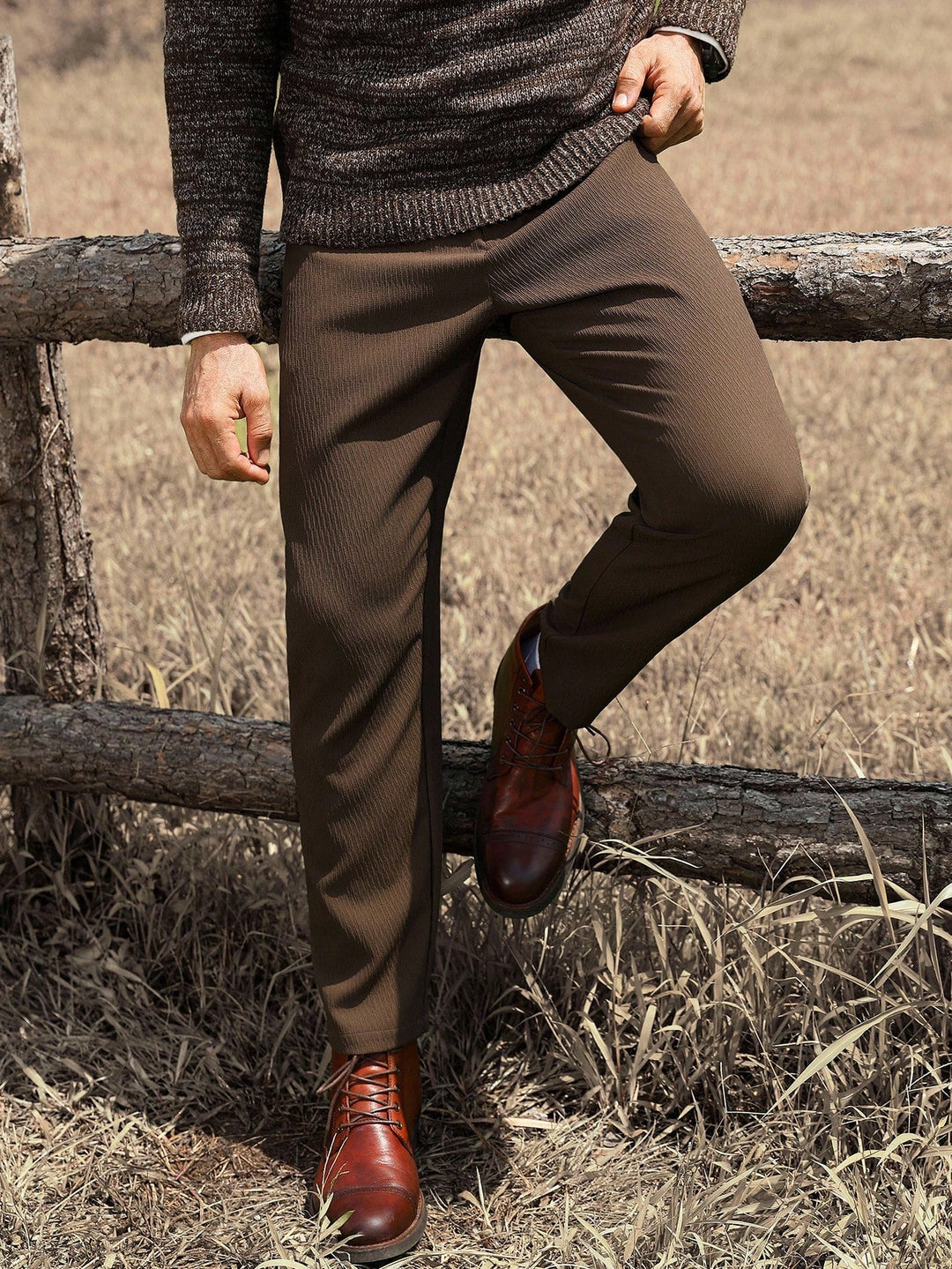 Pantalon SHEIN, maro