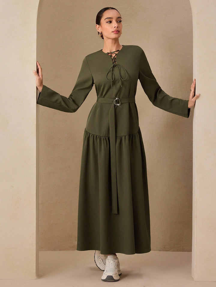 Rochie maxi SHEIN, verde