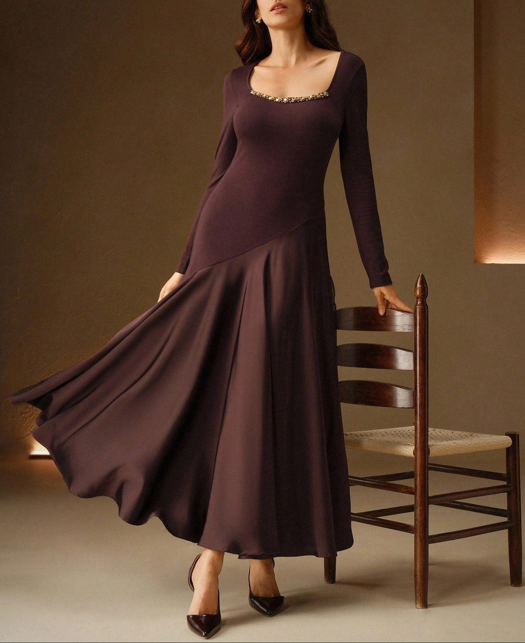 Rochie maxi Anewsta by Shein, maro