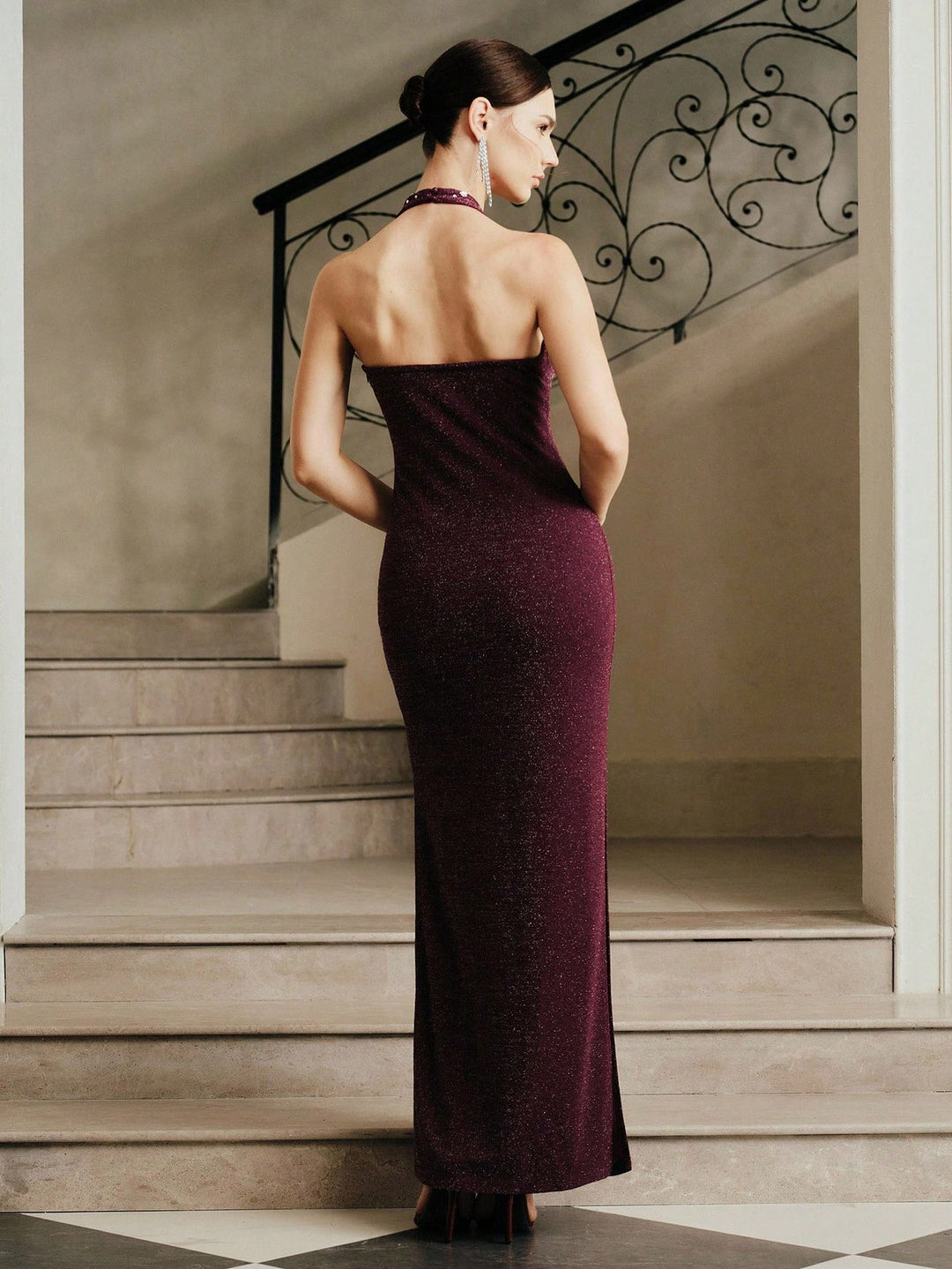 Rochie maxi SHEIN, vișiniu