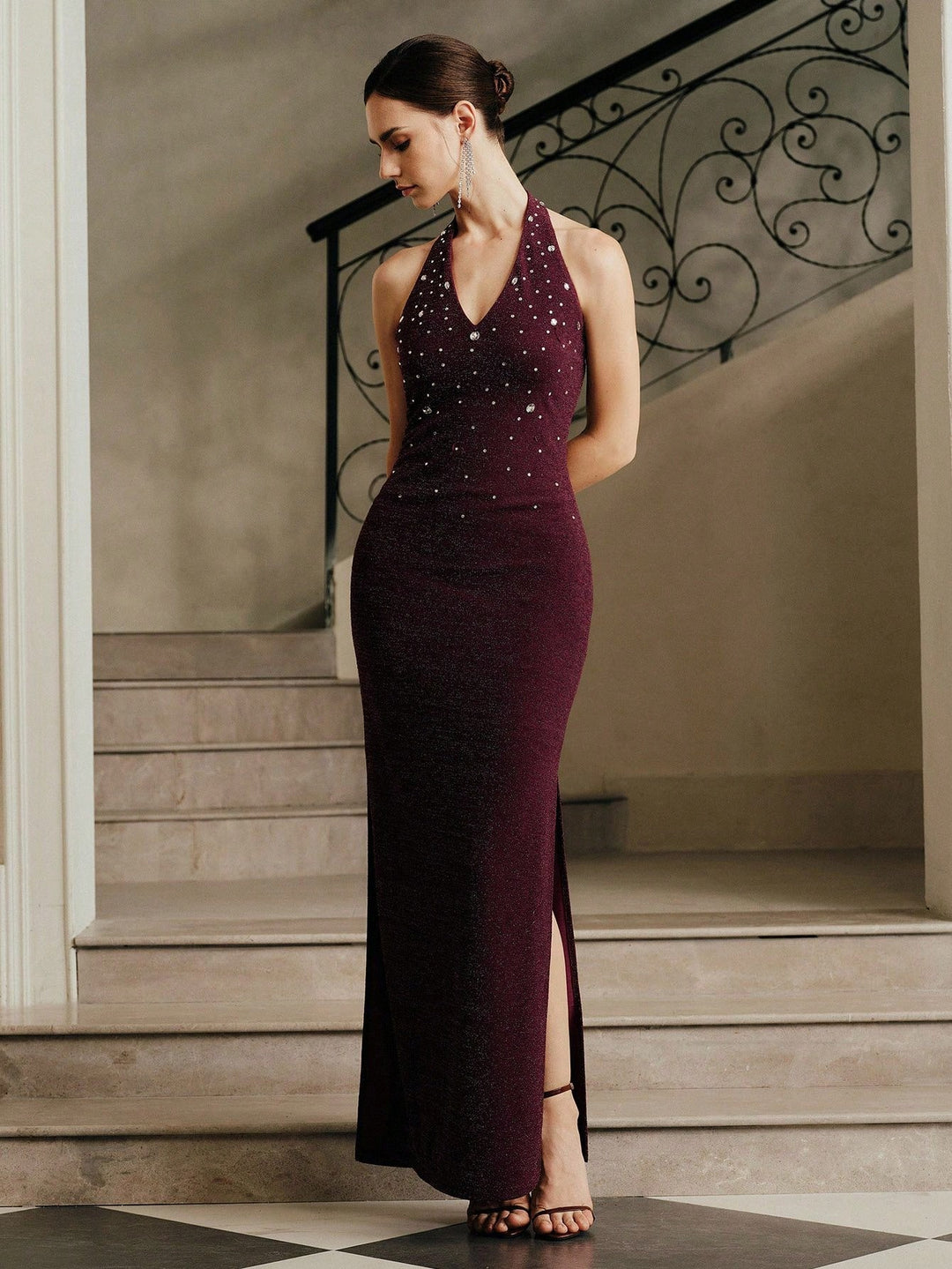 Rochie maxi SHEIN, vișiniu