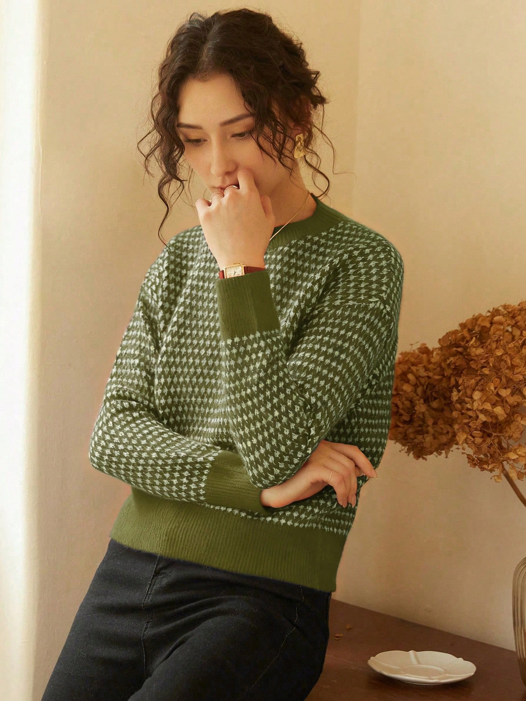 Top SHEIN, verde