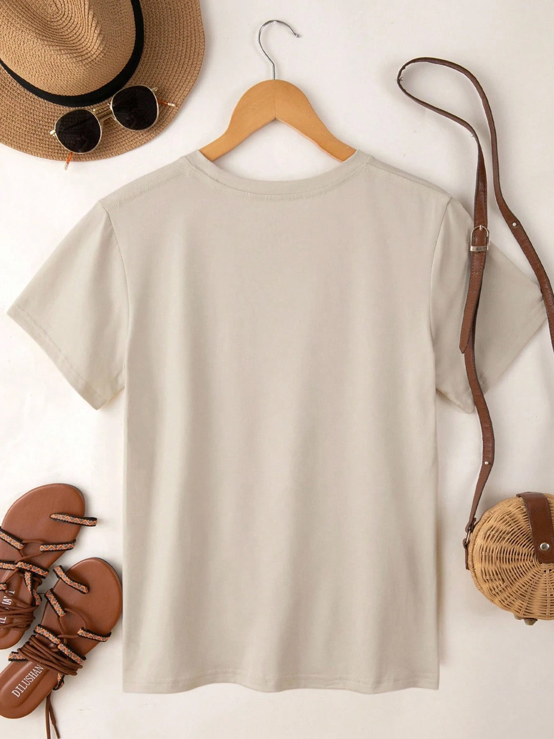 Tricou Shein, bej