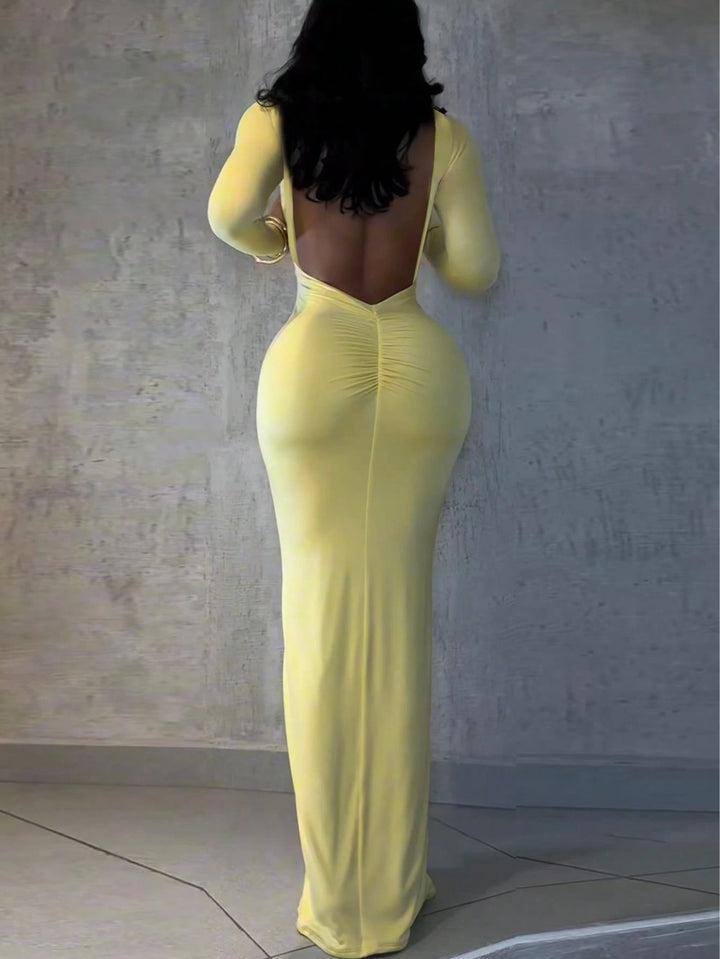 Rochie maxi SHEIN, galben
