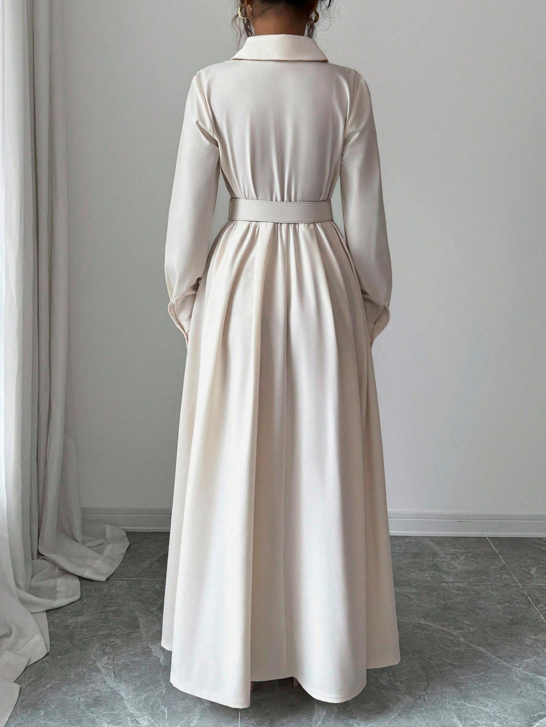 Rochie maxi SHEIN, crem