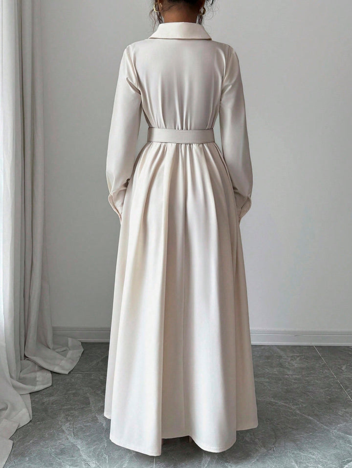 Rochie maxi SHEIN, crem