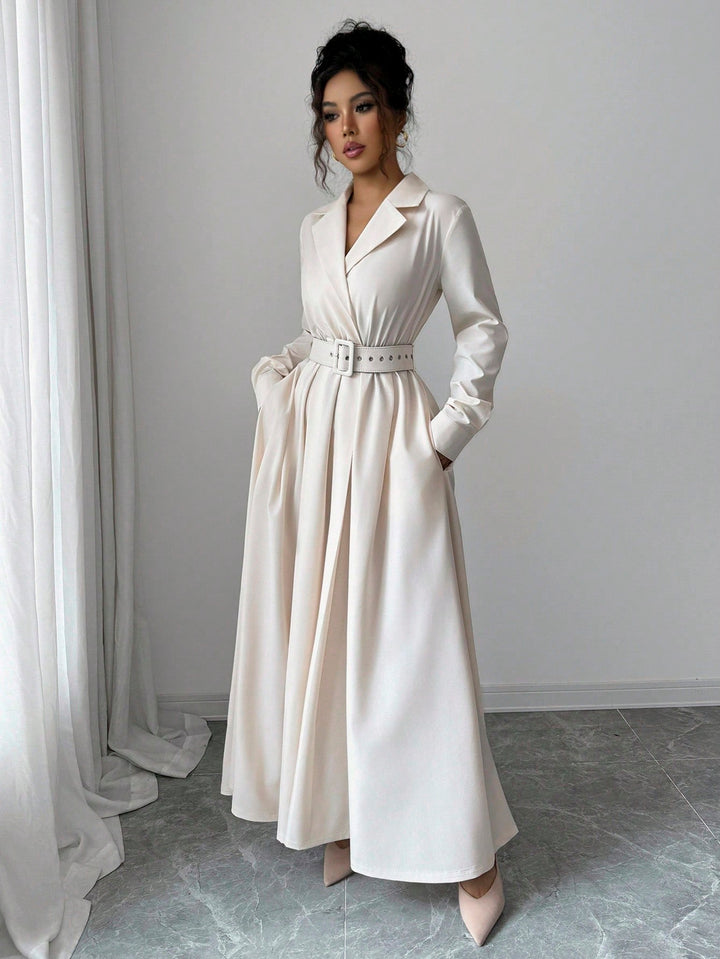Rochie maxi SHEIN, crem