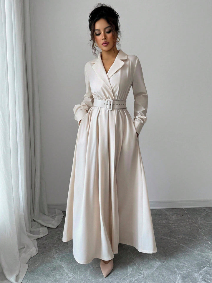 Rochie maxi SHEIN, crem