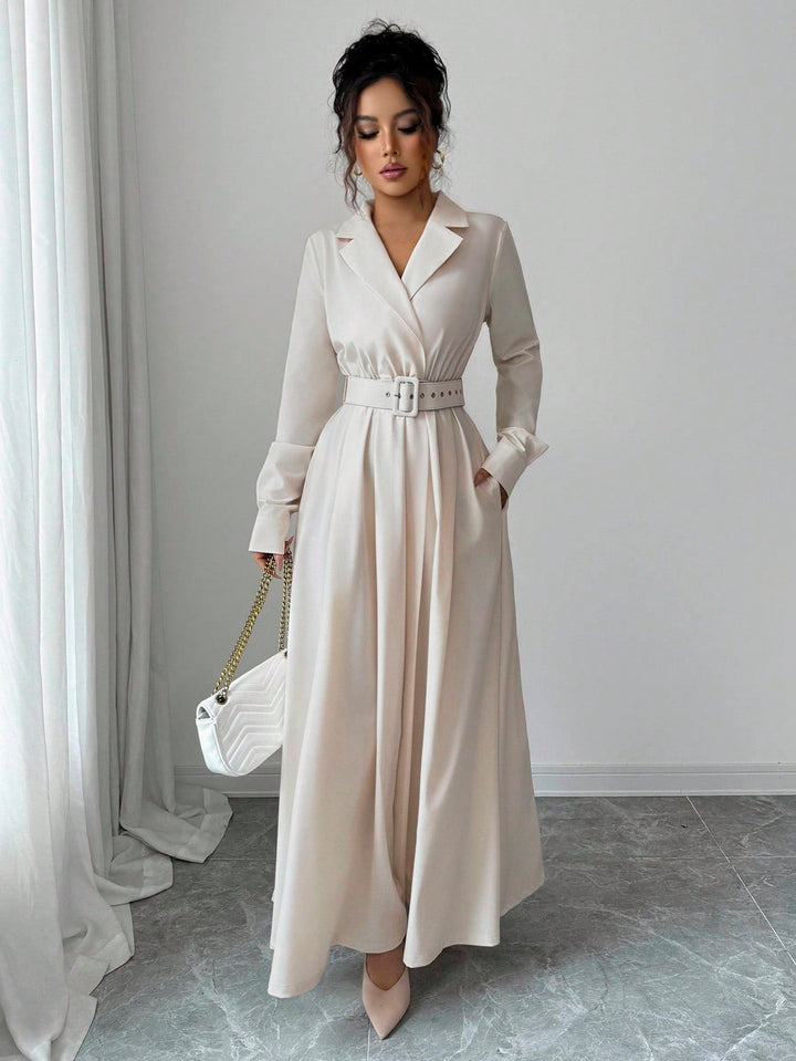 Rochie maxi SHEIN, crem