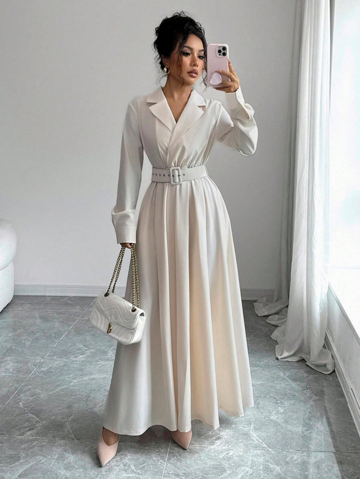Rochie maxi SHEIN, crem