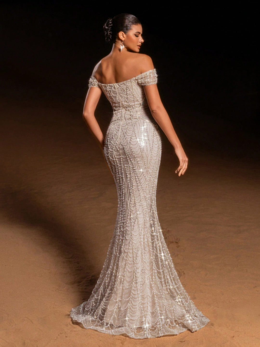 Rochie de ocazie SHEIN, bej