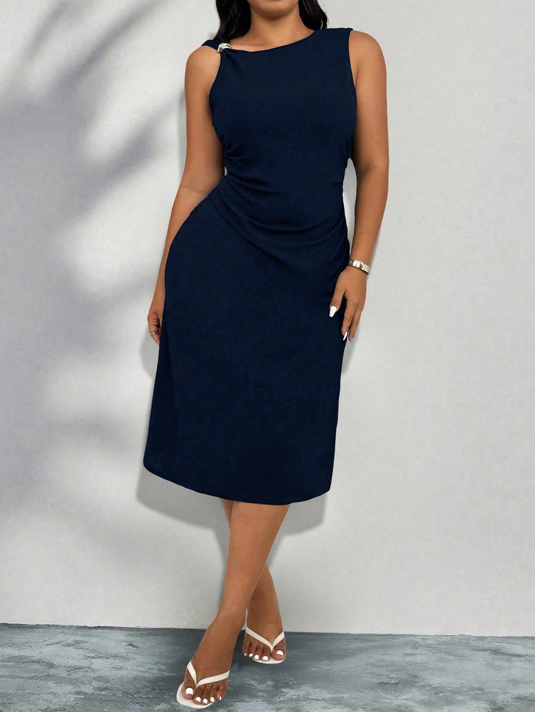 Rochie midi SHEIN, albastru