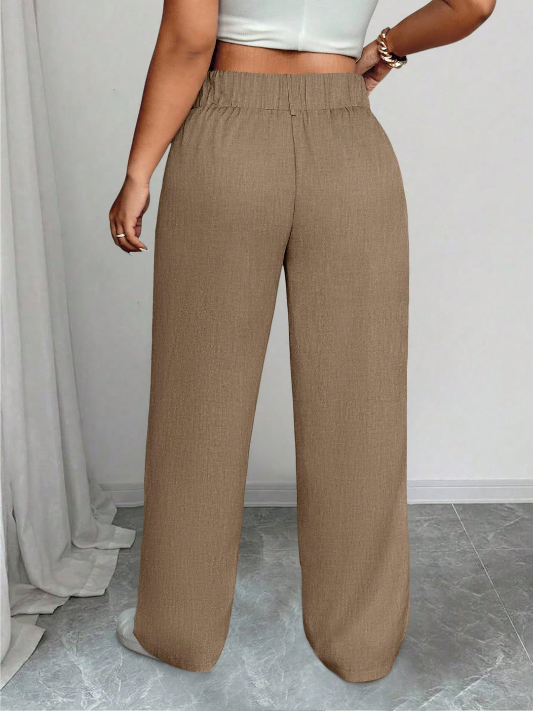 Pantaloni SHEIN, maro