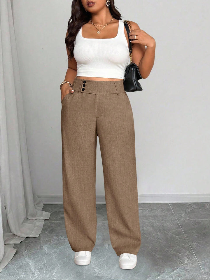 Pantaloni SHEIN, maro