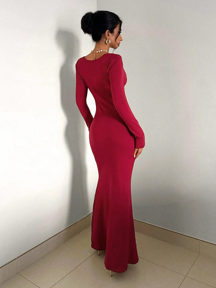 SHEIN maxi ruha, piros