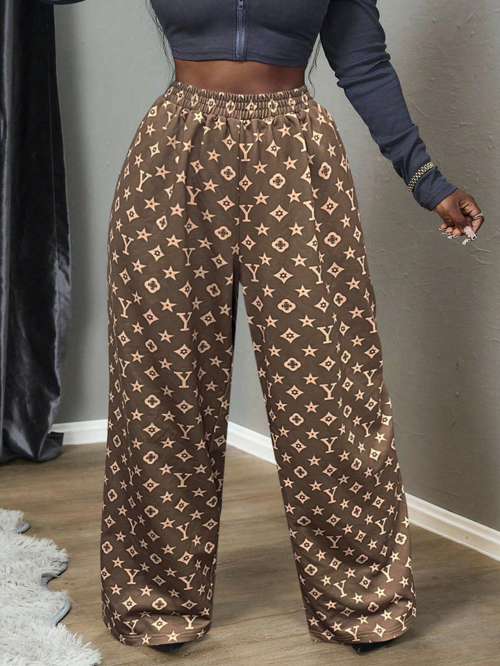 Pantaloni SHEIN, maro