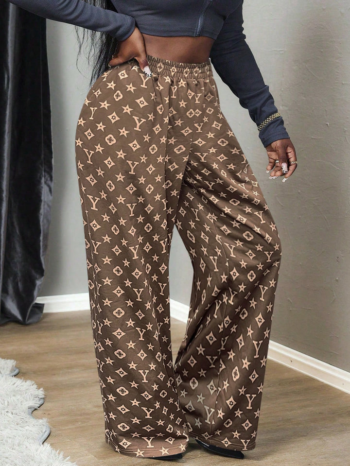 Pantaloni SHEIN, maro