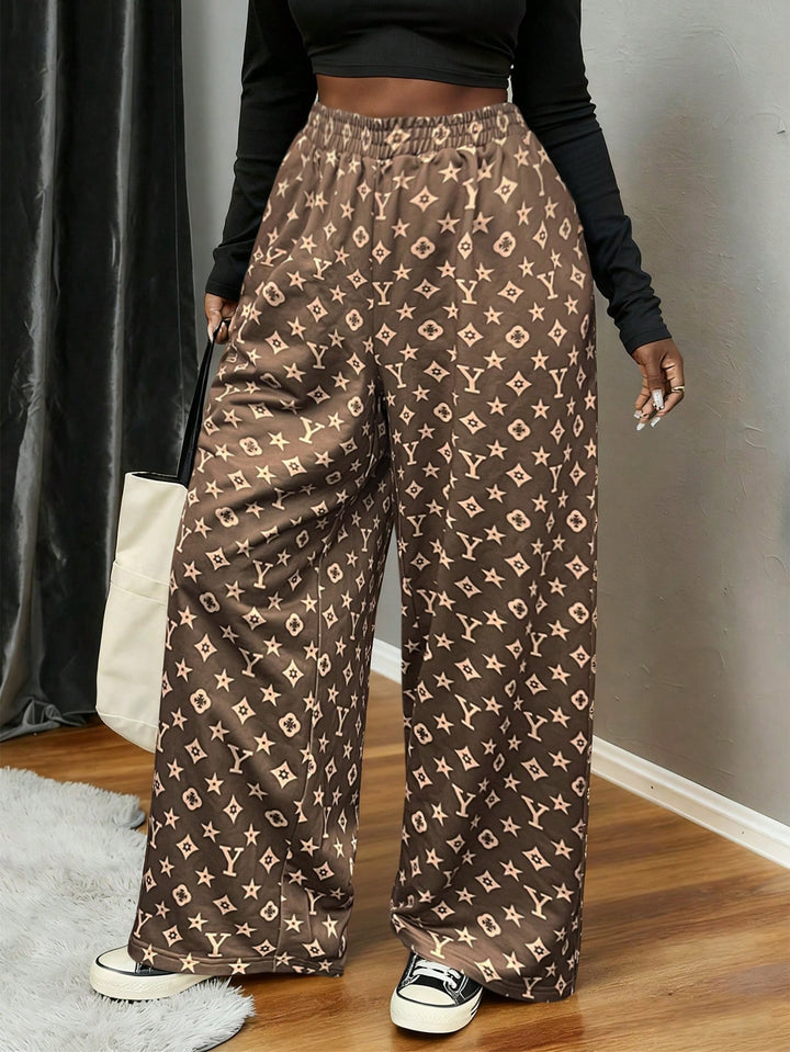 Pantaloni SHEIN, maro