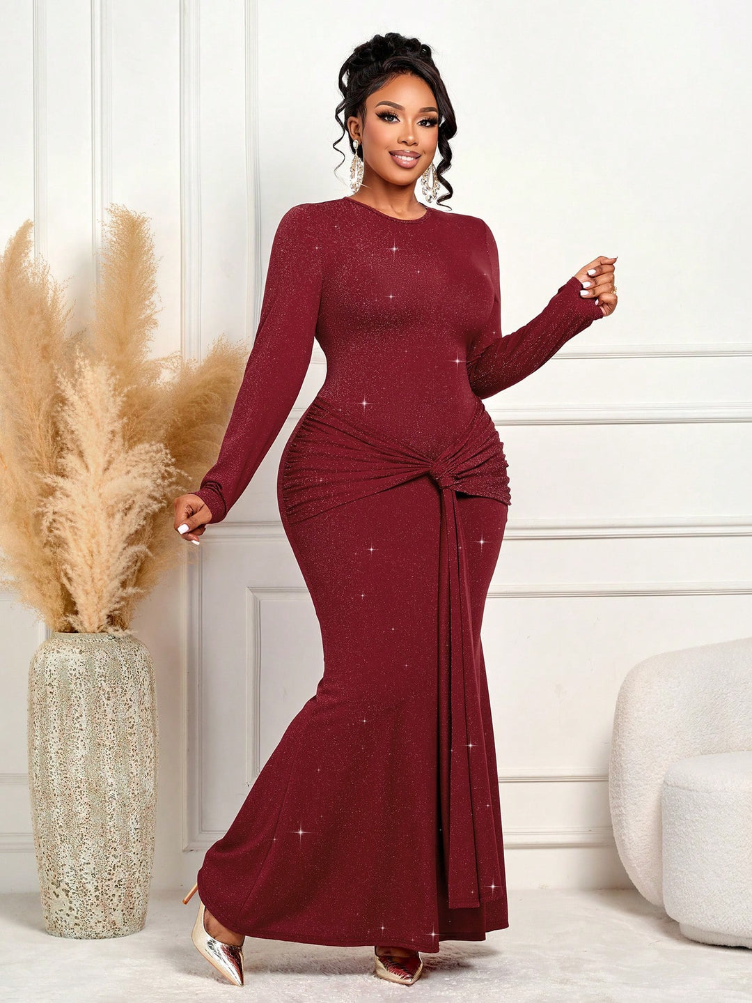 Rochie maxi SHEIN, roșu