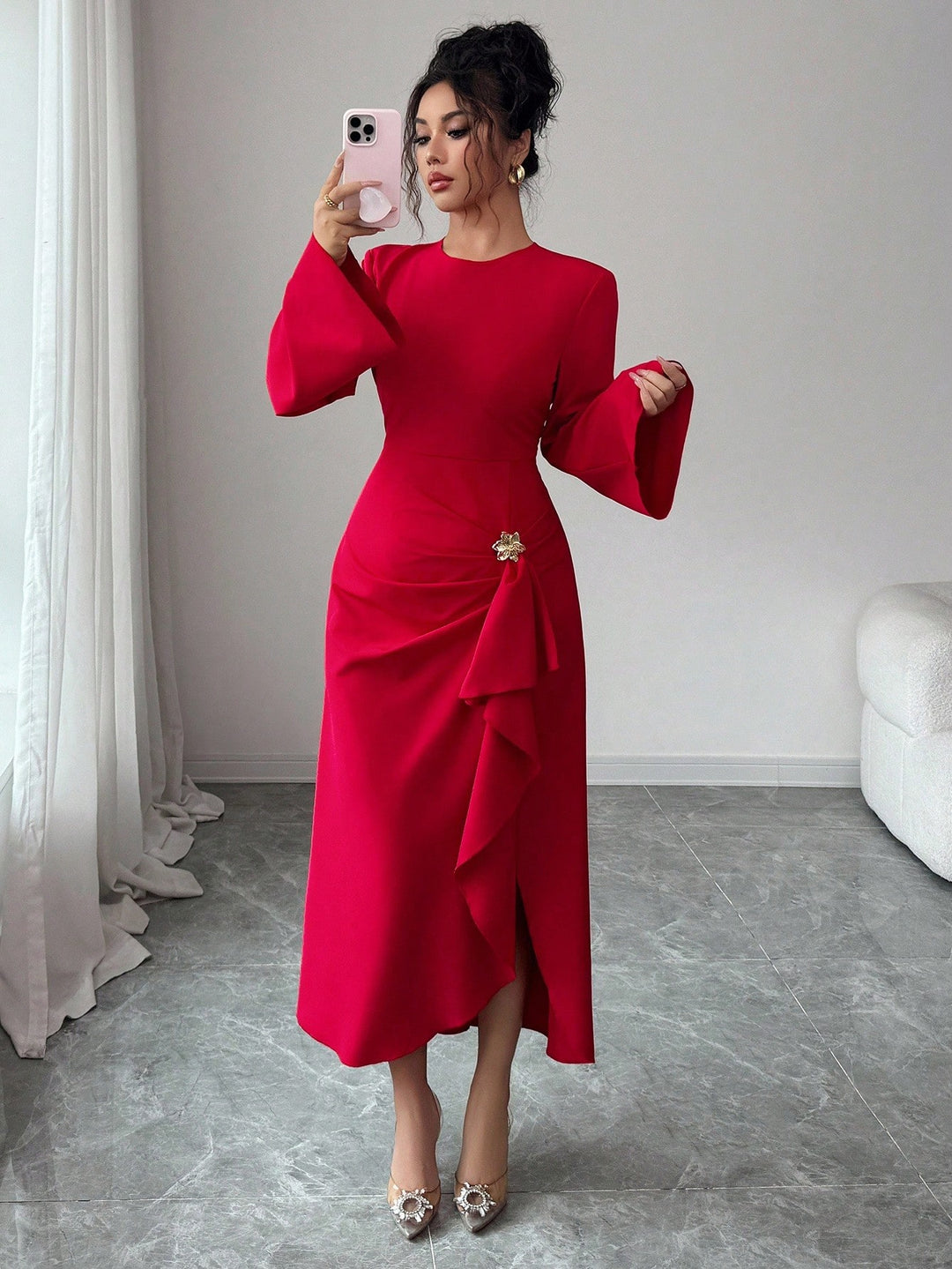 Rochie maxi SHEIN, roșu
