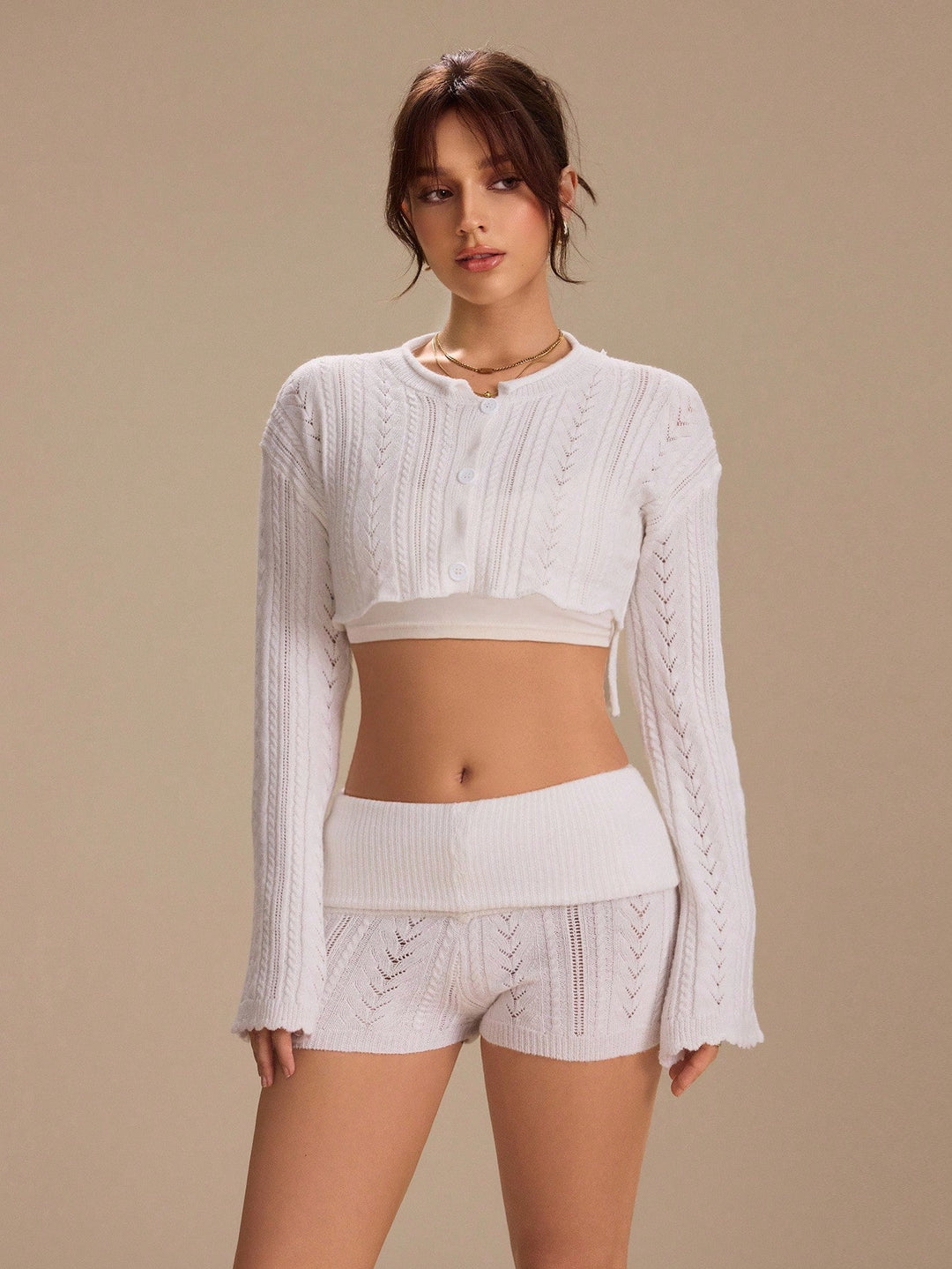 Cardigan SHEIN, alb