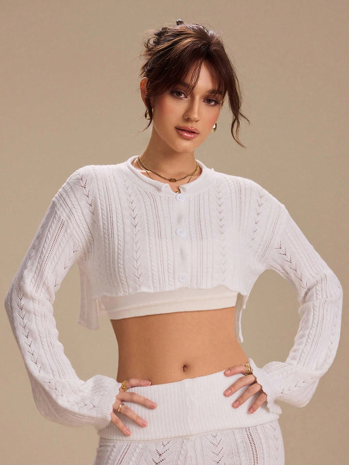Cardigan SHEIN, alb
