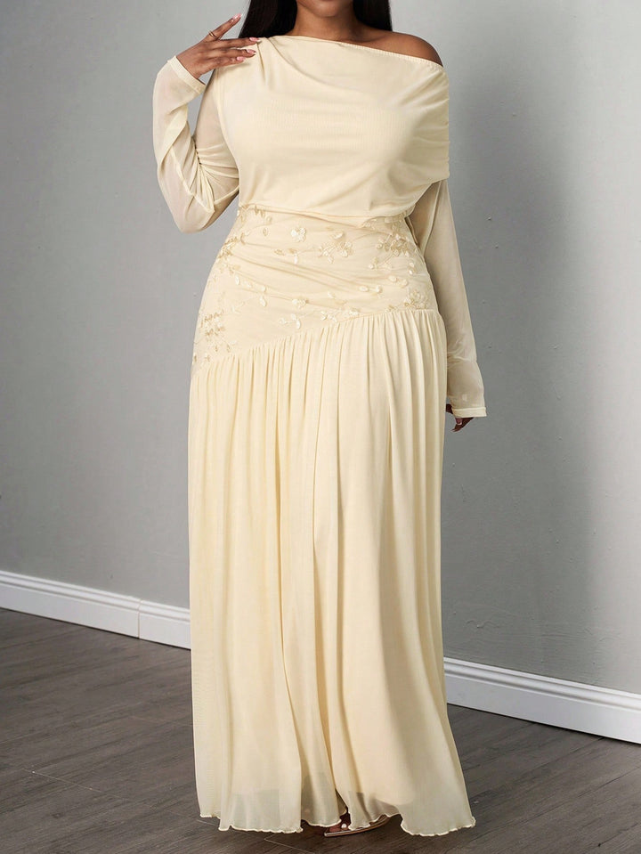SHEIN Maxi Dress, Cream