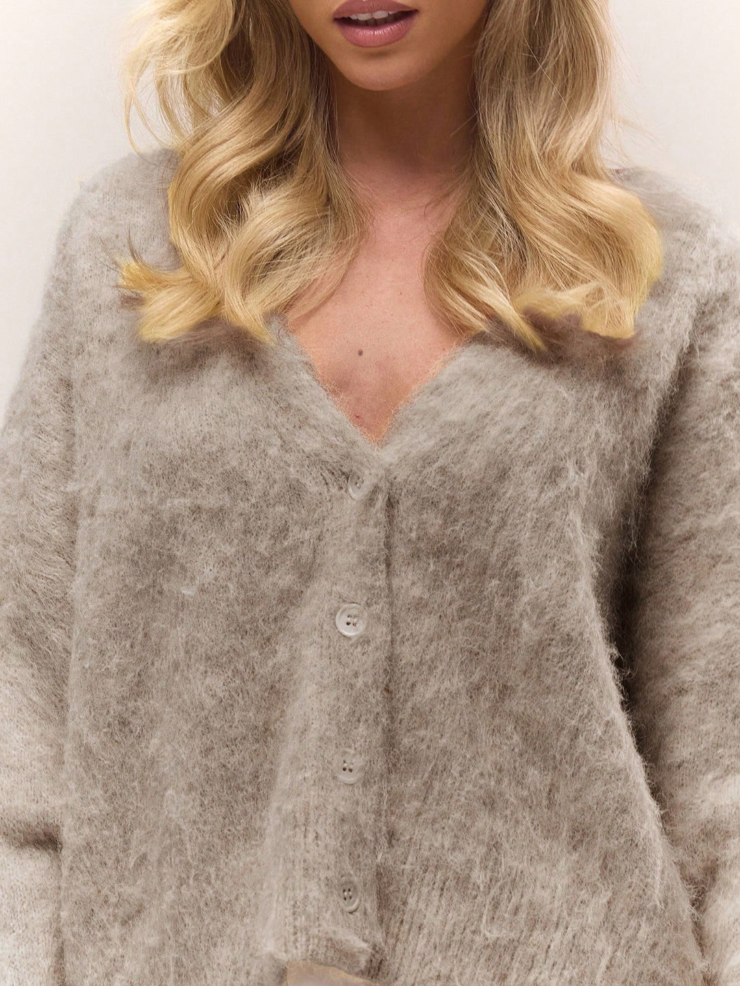 Cardigan SHEIN, maro