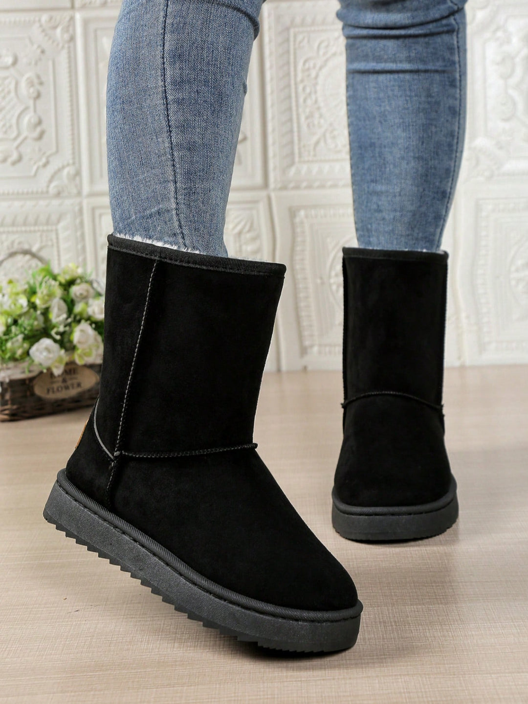 SHEIN csizma, fekete