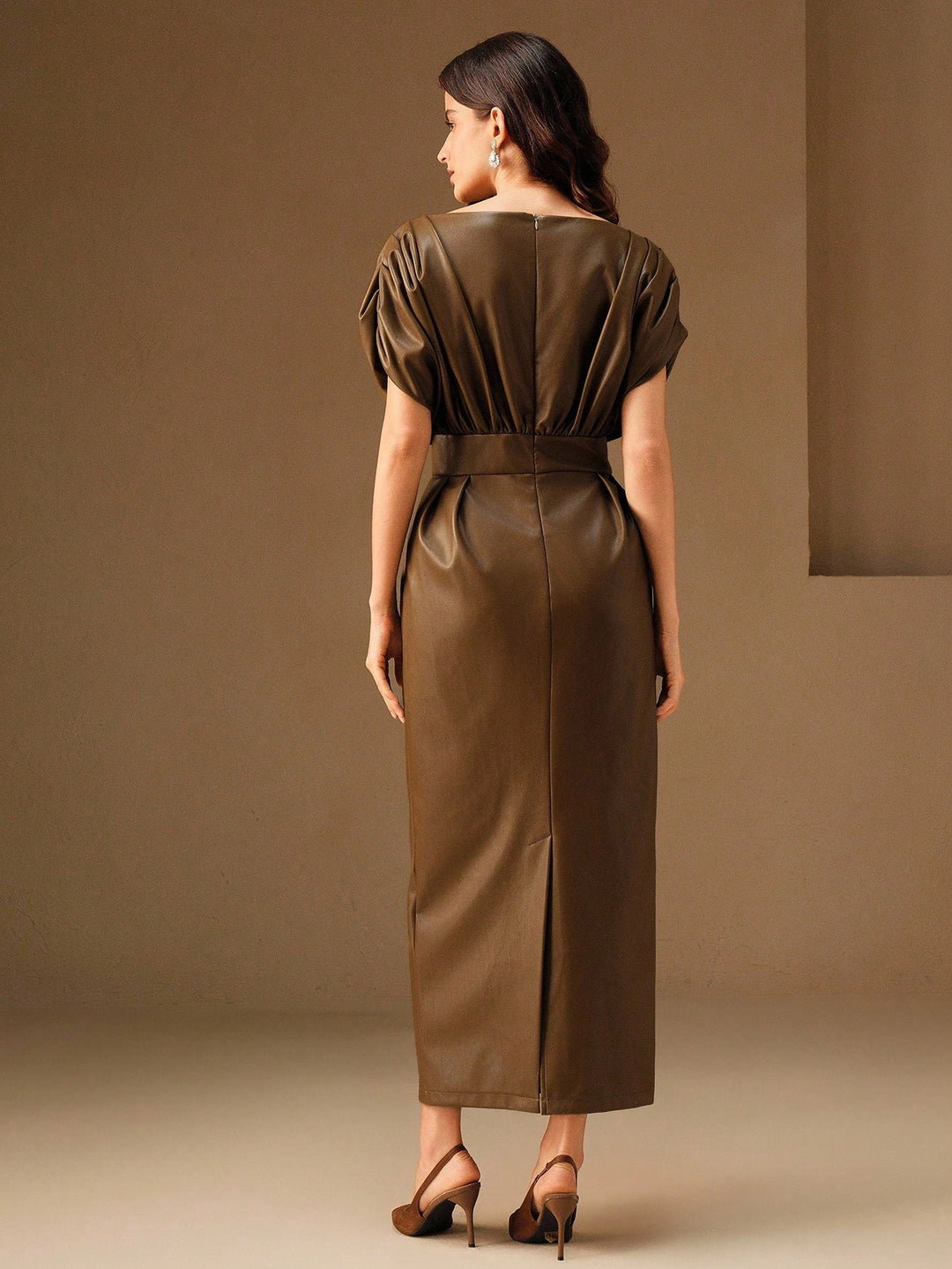 Rochie maxi SHEIN, maro