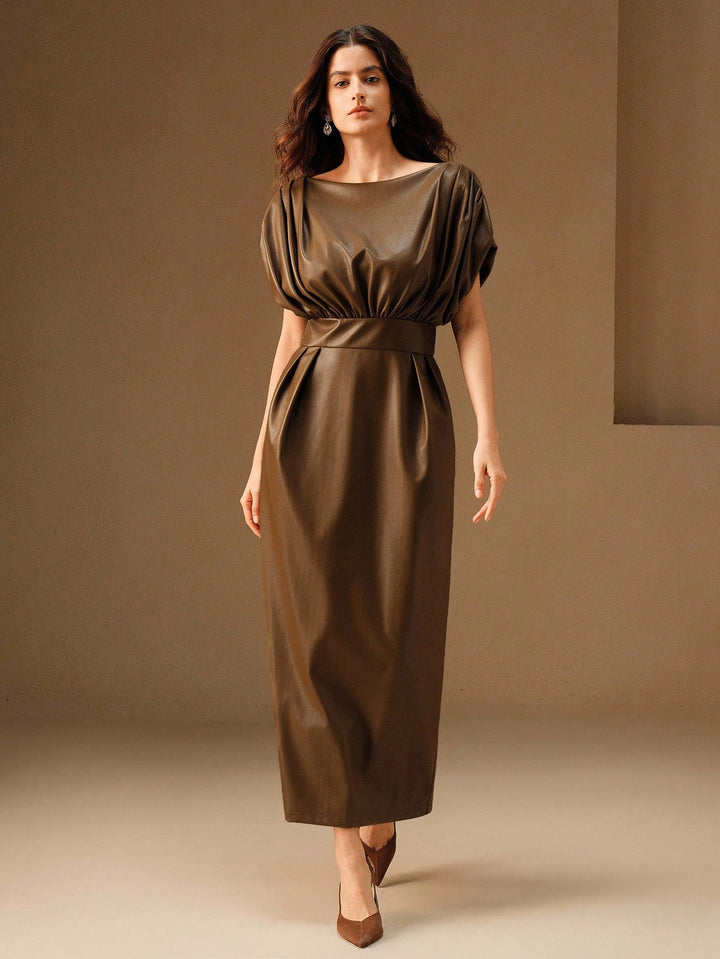 Rochie maxi SHEIN, maro